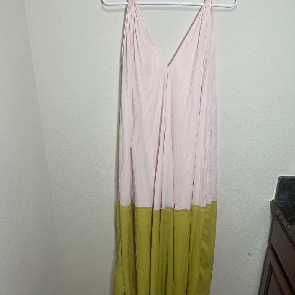 Tome Watercolor Pleated Two-Tier Dress Size S - Picture 10 of 15